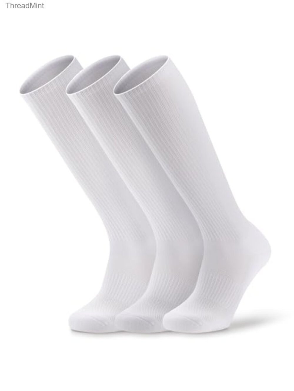 3 Pairs Over the Calf Cushioned Work Boot Socks Knee High Tube Socks
